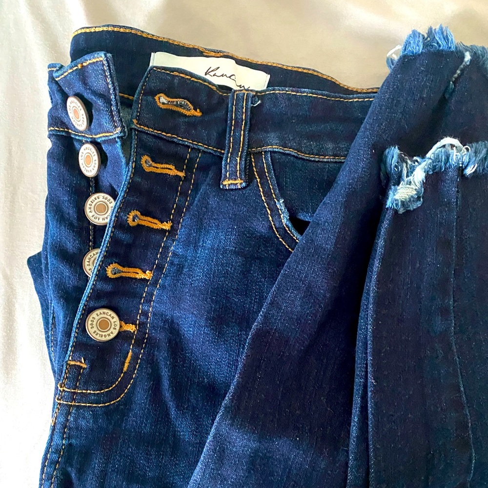 KanCan frayed high waisted jeans, size 3